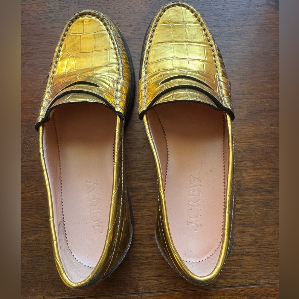 J Crew gold loafers - Picture 4 of 4